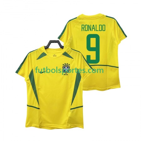 Camiseta Brasil Ronaldo 9 Retro Primera Equipación 2002